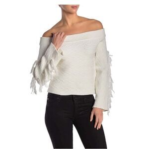 RACHEL ROY Women's White Off-the-shoulder Sweater (size S)
